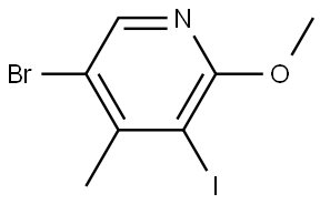 5-bromo-3-iodo-2-methoxy-4-methylpyridine Struktur