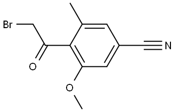 4-(2-Bromoacetyl)-3-methoxy-5-methylbenzonitrile Struktur