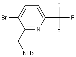 3-Bromo-6-(trifluoromethyl)-2-pyridinemethanamine Struktur