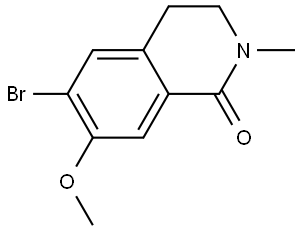 6-Bromo-7-methoxy-2-methyl-3,4-dihydroisoquinolin-1(2H)-one Struktur