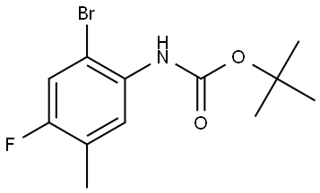 tert-butyl (2-bromo-4-fluoro-5-methylphenyl)carbamate Struktur