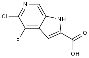 5-chloro-4-fluoro-1H-pyrrolo[2,3-c]pyridine-2-carboxylic acid Struktur