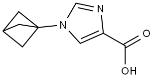 1-(Bicyclo[1.1.1]pentan-1-yl)-1H-imidazole-4-carboxylic acid Struktur