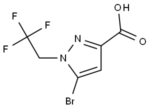 5-Bromo-1-(2,2,2-trifluoroethyl)-1H-pyrazole-3-carboxylic acid Struktur