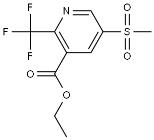 Ethyl 5-(methylsulfonyl)-2-(trifluoromethyl)nicotinate Struktur