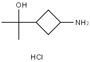 2-(3-aminocyclobutyl)propan-2-ol hydrochloride Struktur