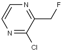 2-Chloro-3-(fluoromethyl)pyrazine Struktur