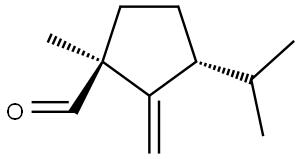 (1S,3R)-3-Isopropyl-1-methyl-2-methylenecyclopentane-1-carbaldehyde Struktur