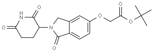 tert-butyl 2-((2-(2,6-dioxopiperidin-3-yl)-1-oxoisoindolin-5-yl)oxy)acetate Struktur
