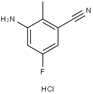 3-Amino-5-fluoro-2-methylbenzonitrile hydrochloride Struktur