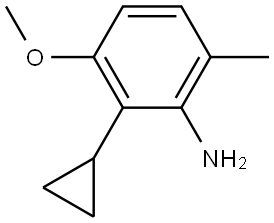 2-Cyclopropyl-3-methoxy-6-methylaniline Struktur