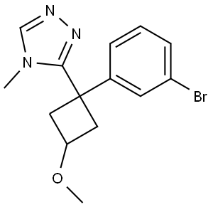 4H-1,2,4-Triazole, 3-[1-(3-bromophenyl)-3-methoxycyclobutyl]-4-methyl- Struktur