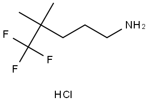 5,5,5-Trifluoro-4,4-dimethylpentan-1-amine (hydrochloride) Struktur