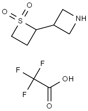 2-(Azetidin-3-yl)thietane 1,1-dioxide 2,2,2-trifluoroacetate Struktur
