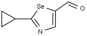 2-Cyclopropyl-1,3-selenazole-5-carbaldehyde Struktur