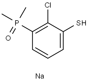 Sodium 2-chloro-3-(dimethylphosphoryl)benzenethiolate Struktur