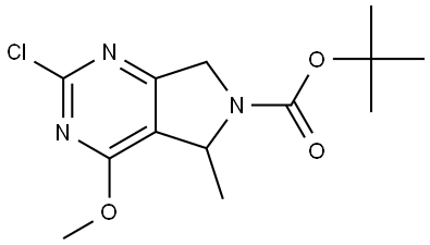 tert-Butyl 2-chloro-4-methoxy-5-methyl-5,7-dihydro-6H-pyrrolo[3,4-d]pyrimidine-6-carboxylate Struktur
