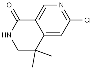 6-Chloro-4,4-dimethyl-3,4-dihydro-2,7-naphthyridin-1(2H)-one Struktur
