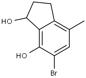 6-Bromo-4-methyl-2,3-dihydro-1H-indene-1,7-diol Struktur