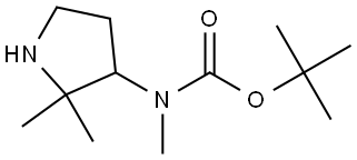 tert-Butyl (2,2-dimethylpyrrolidin-3-yl)(methyl)carbamate Struktur