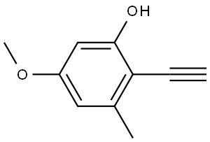 2-Ethynyl-5-methoxy-3-methylphenol Struktur