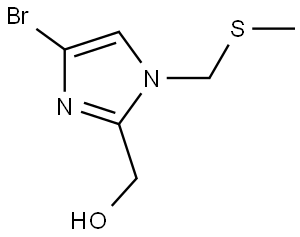 (4-Bromo-1-((methylthio)methyl)-1H-imidazol-2-yl)methanol Struktur