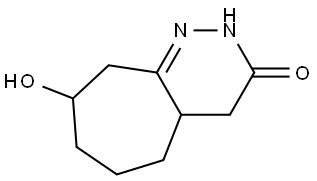 8-Hydroxy-2,4,4a,5,6,7,8,9-octahydro-3H-cyclohepta[c]pyridazin-3-one Struktur