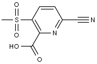 6-Cyano-3-(methylsulfonyl)picolinic acid Struktur