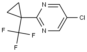 5-Chloro-2-(1-(trifluoromethyl)cyclopropyl)pyrimidine Struktur