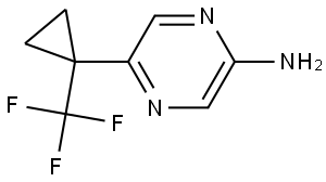 5-(1-(Trifluoromethyl)cyclopropyl)pyrazin-2-amine Struktur