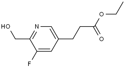 Ethyl 3-(5-fluoro-6-(hydroxymethyl)pyridin-3-yl)propanoate Struktur