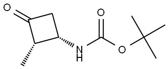 tert-Butyl ((1S,2S)-2-methyl-3-oxocyclobutyl)carbamate Struktur