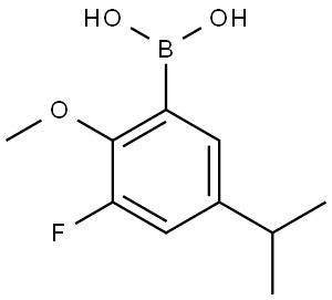 (3-Fluoro-5-isopropyl-2-methoxyphenyl)boronic acid Struktur