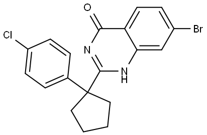 4(3H)-Quinazolinone, 7-bromo-2-[1-(4-chlorophenyl)cyclopentyl]- Struktur