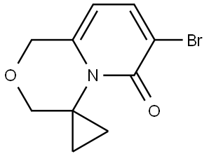 7'-Bromo-3'H-spiro[cyclopropane-1,4'-pyrido[2,1-c][1,4]oxazin]-6'(1'H)-one Struktur