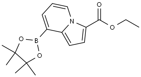 Ethyl 8-(4,4,5,5-tetramethyl-1,3,2-dioxaborolan-2-yl)indolizine-3-carboxylate Struktur