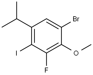 1-Bromo-3-fluoro-4-iodo-5-isopropyl-2-methoxybenzene Struktur