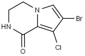7-Bromo-8-chloro-3,4-dihydropyrrolo[1,2-a]pyrazin-1(2H)-one Struktur