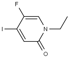 1-Ethyl-5-fluoro-4-iodopyridin-2(1H)-one Struktur