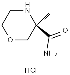 (R)-3-Methylmorpholine-3-carboxamide hydrochloride Struktur