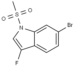6-Bromo-3-fluoro-1-(methylsulfonyl)-1H-indole Struktur