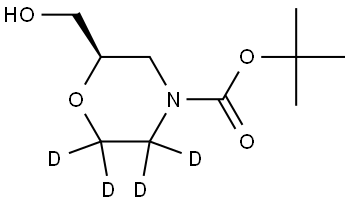 tert-Butyl (R)-2-(hydroxymethyl)morpholine-4-carboxylate-5,5,6,6-d4 Struktur