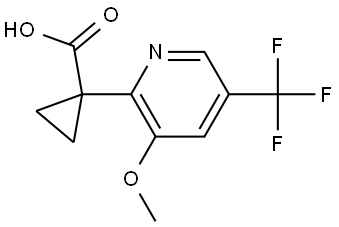 1-(3-Methoxy-5-(trifluoromethyl)pyridin-2-yl)cyclopropane-1-carboxylic acid Struktur