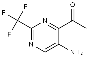 1-(5-Amino-2-(trifluoromethyl)pyrimidin-4-yl)ethan-1-one Struktur
