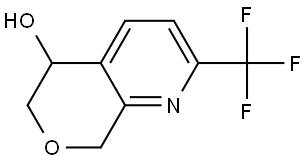 2-(Trifluoromethyl)-5,8-dihydro-6H-pyrano[3,4-b]pyridin-5-ol Struktur