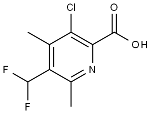 3-Chloro-5-(difluoromethyl)-4,6-dimethylpicolinic acid Structure