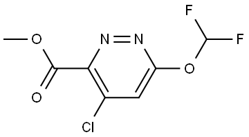 Methyl 4-chloro-6-(difluoromethoxy)pyridazine-3-carboxylate Struktur