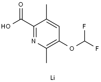 Lithium 5-(difluoromethoxy)-3,6-dimethylpicolinate Struktur