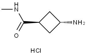 (1r,3r)-3-Amino-N-methylcyclobutane-1-carboxamide hydrochloride Struktur