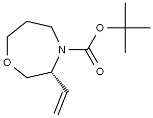 tert-Butyl (R)-3-vinyl-1,4-oxazepane-4-carboxylate Struktur